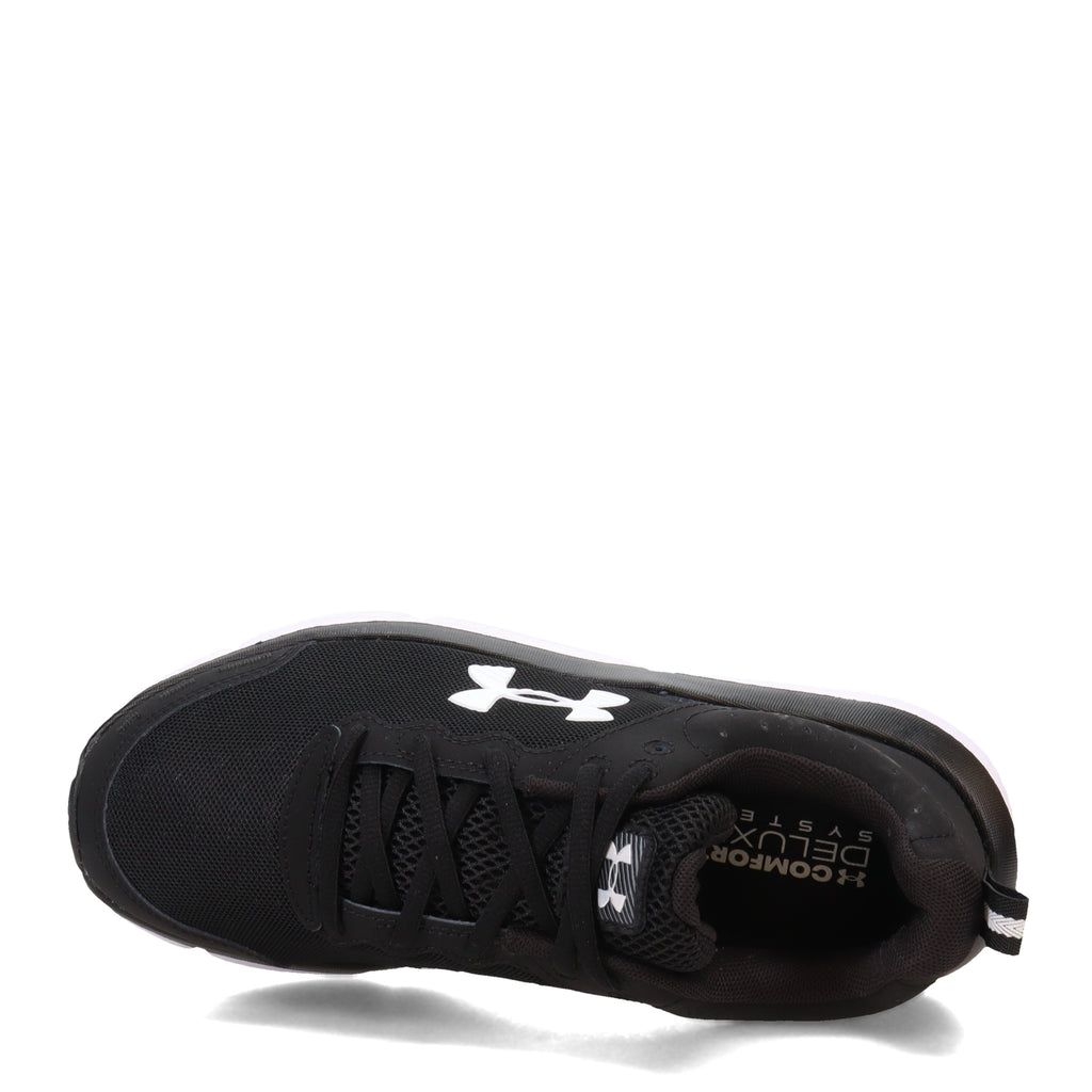 Women's Under Armour Charged Assert 10 Running Shoe - Wide Width BLACK/WHITE 3026180-001