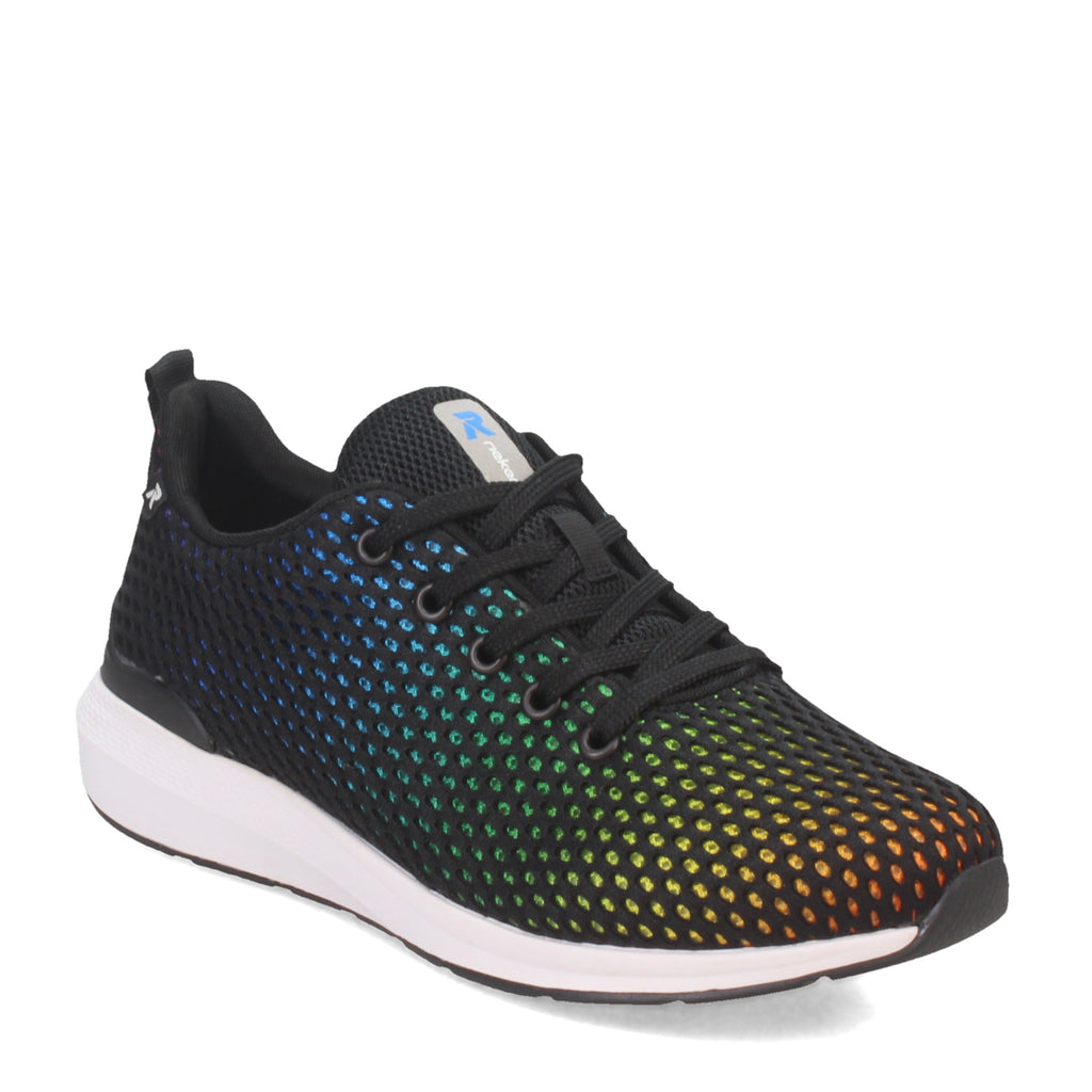Women's Rieker Athina Sneaker BLACK RAINBOW MULTI 40101-00
