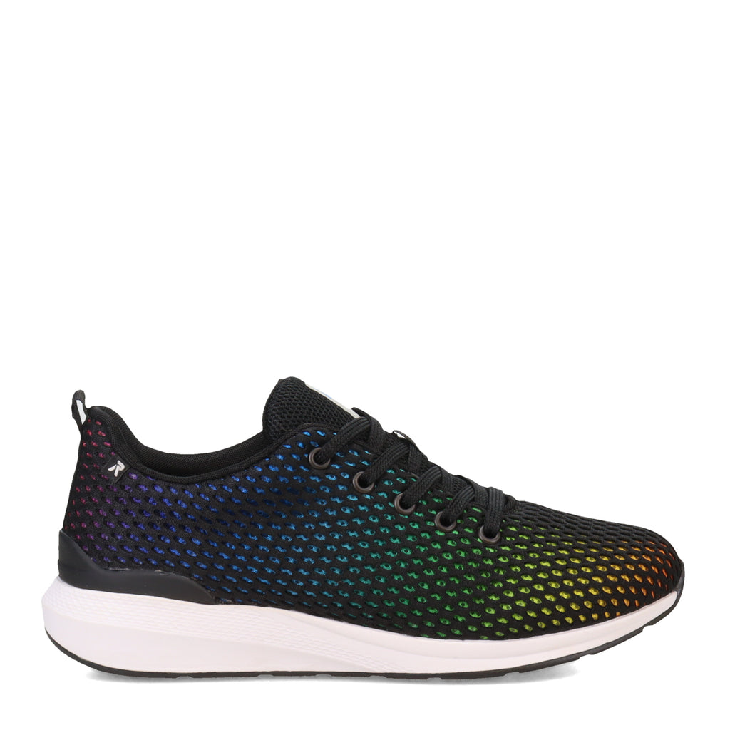 Women's Rieker Athina Sneaker BLACK RAINBOW MULTI 40101-00