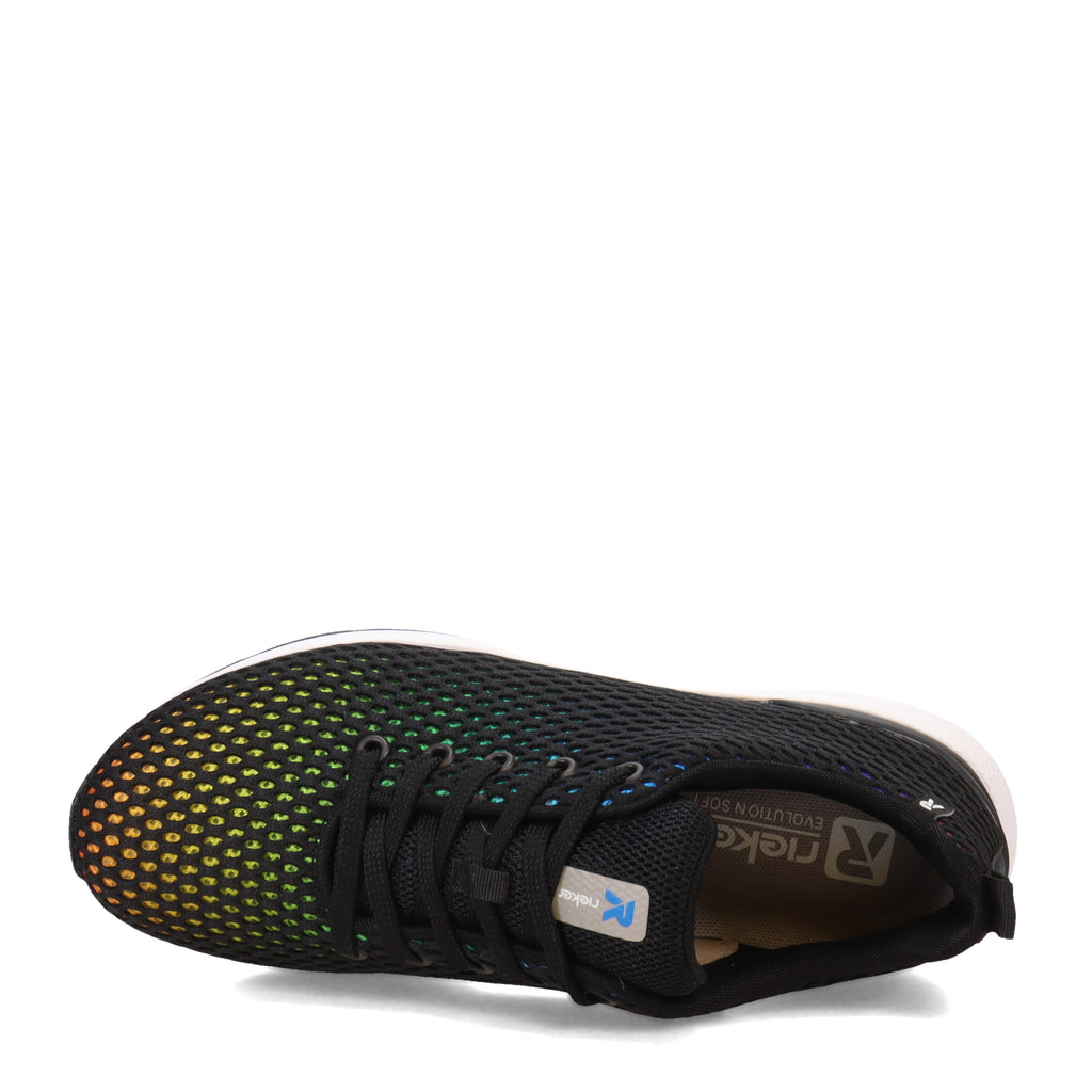 Women's Rieker Athina Sneaker BLACK RAINBOW MULTI 40101-00