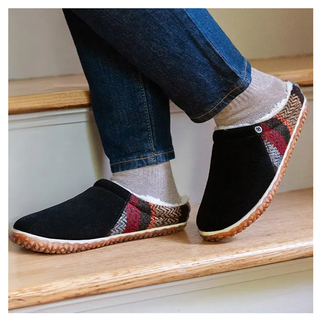 Women's Minnetonka Tahoe Slipper BLACK MULTI 40133