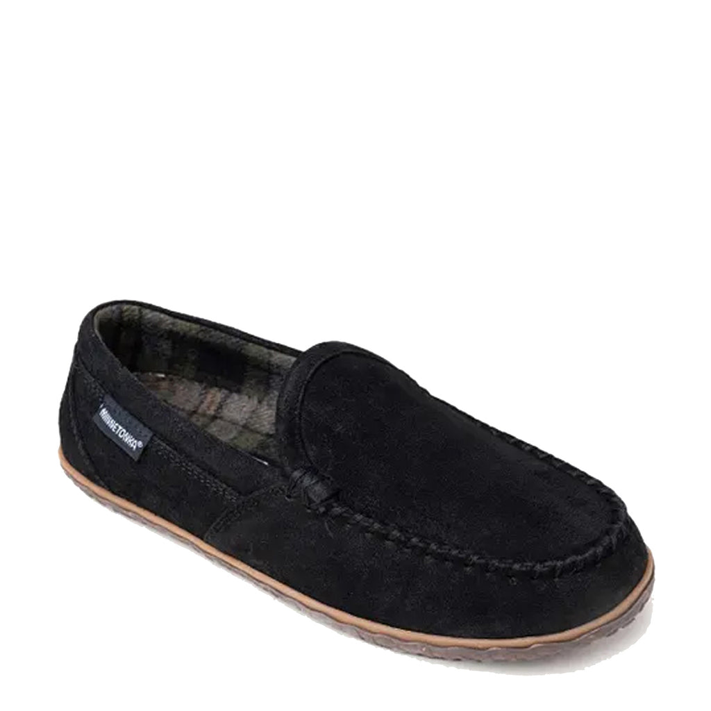 Men's Minnetonka Tilden Slipper BLACK RUFF 41004