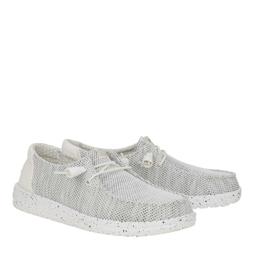 Women's Hey Dude Wendy Stretch Sox Slip-On STONE WHITE 41878-1KA