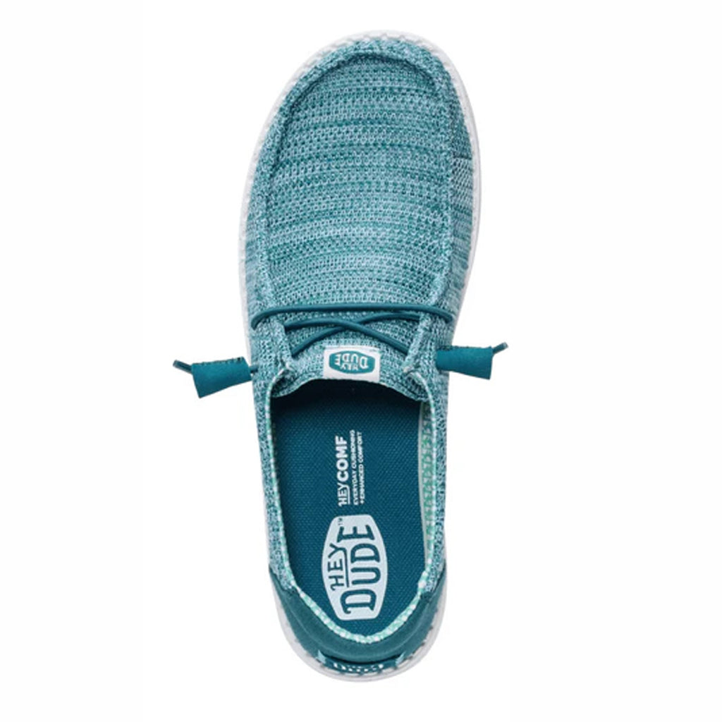 Women's Hey Dude Wendy Stretch Sox Slip-On TEAL 41878-4ZK