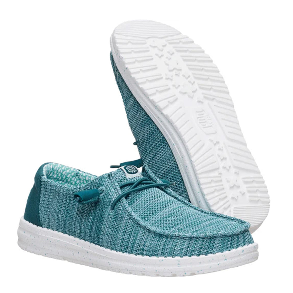 Women's Hey Dude Wendy Stretch Sox Slip-On TEAL 41878-4ZK