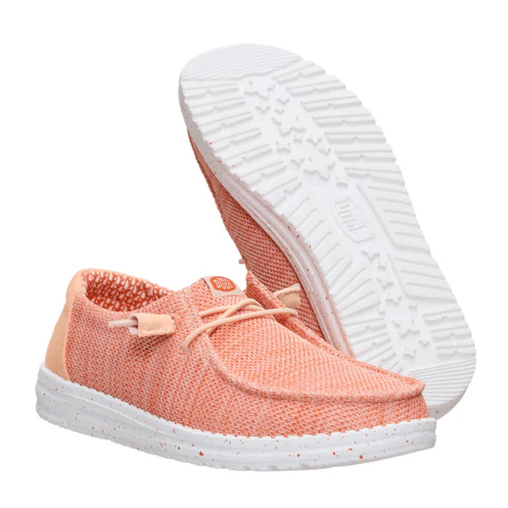 Women's Hey Dude Wendy Stretch Sox Slip-On PEACH 41878-830