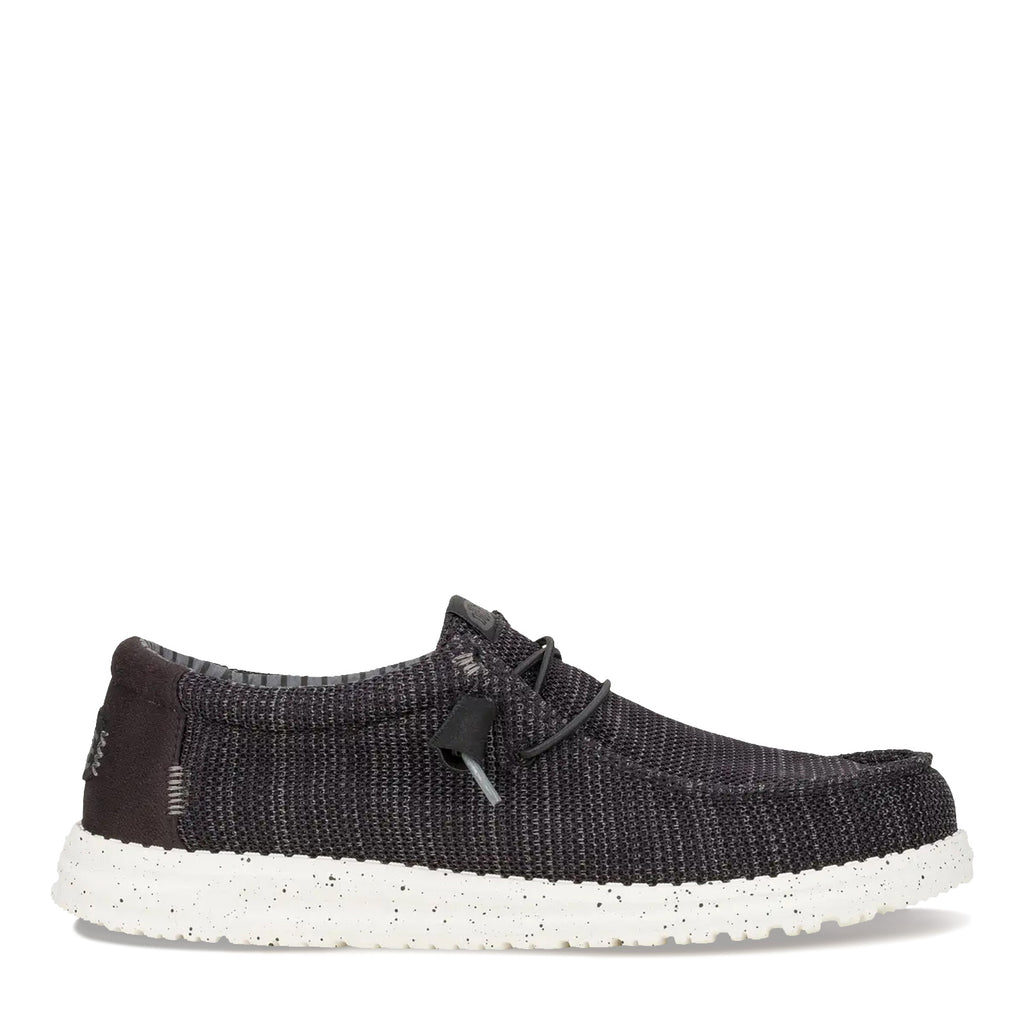 Men's Hey Dude Wally Stretch Sox Slip-On BLACK/WHITE 41898-066