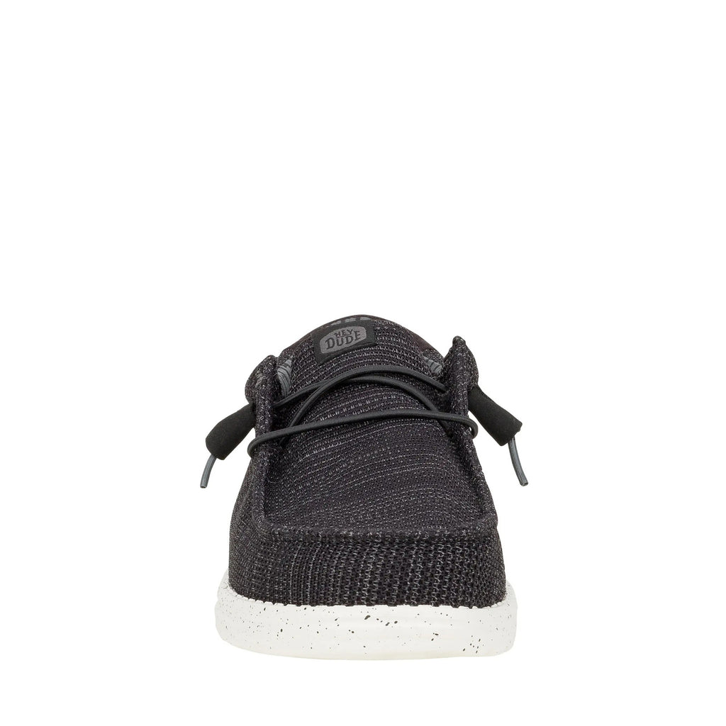 Men's Hey Dude Wally Stretch Sox Slip-On BLACK/WHITE 41898-066