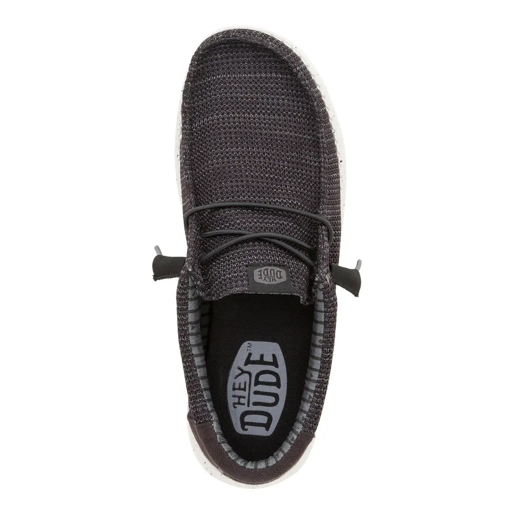 Men's Hey Dude Wally Stretch Sox Slip-On BLACK/WHITE 41898-066