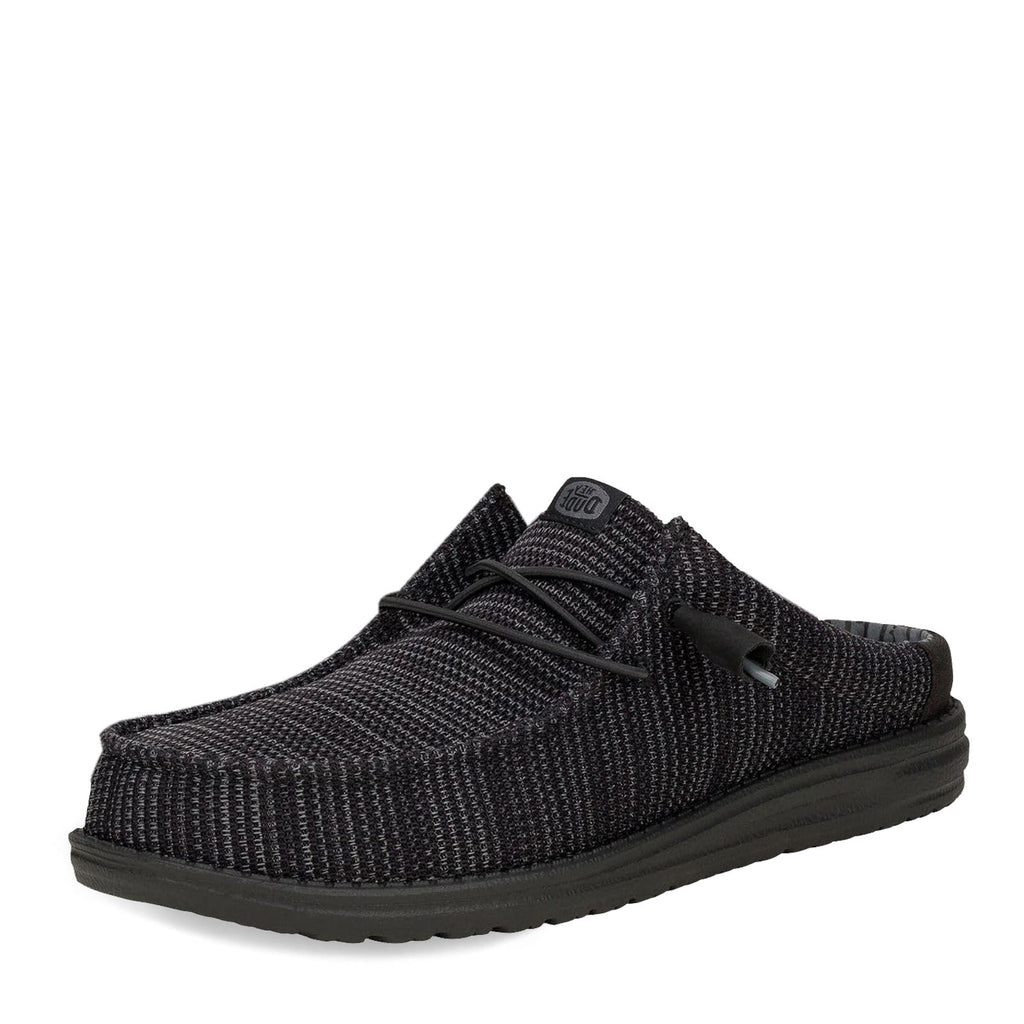 Men's Hey Dude Wally Slip Stretch Sox Clog BLACK 43103-001