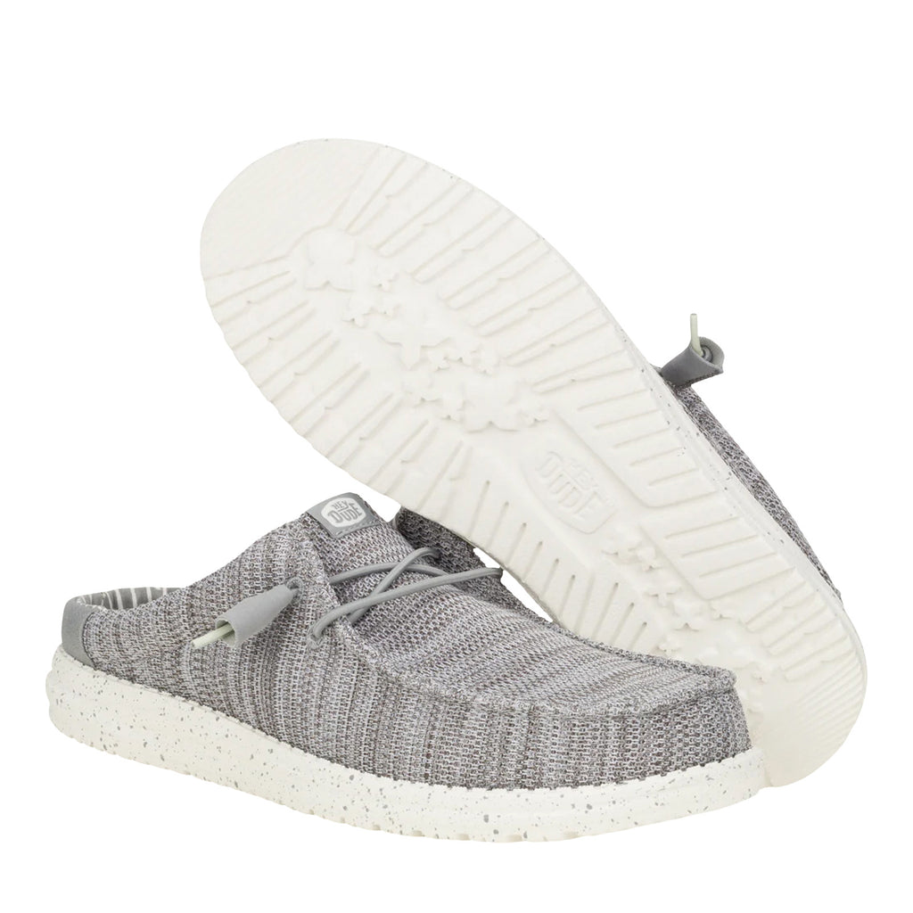 Men's Hey Dude Wally Slip Stretch Sox Clog GREY STRETCH 43103-1HF