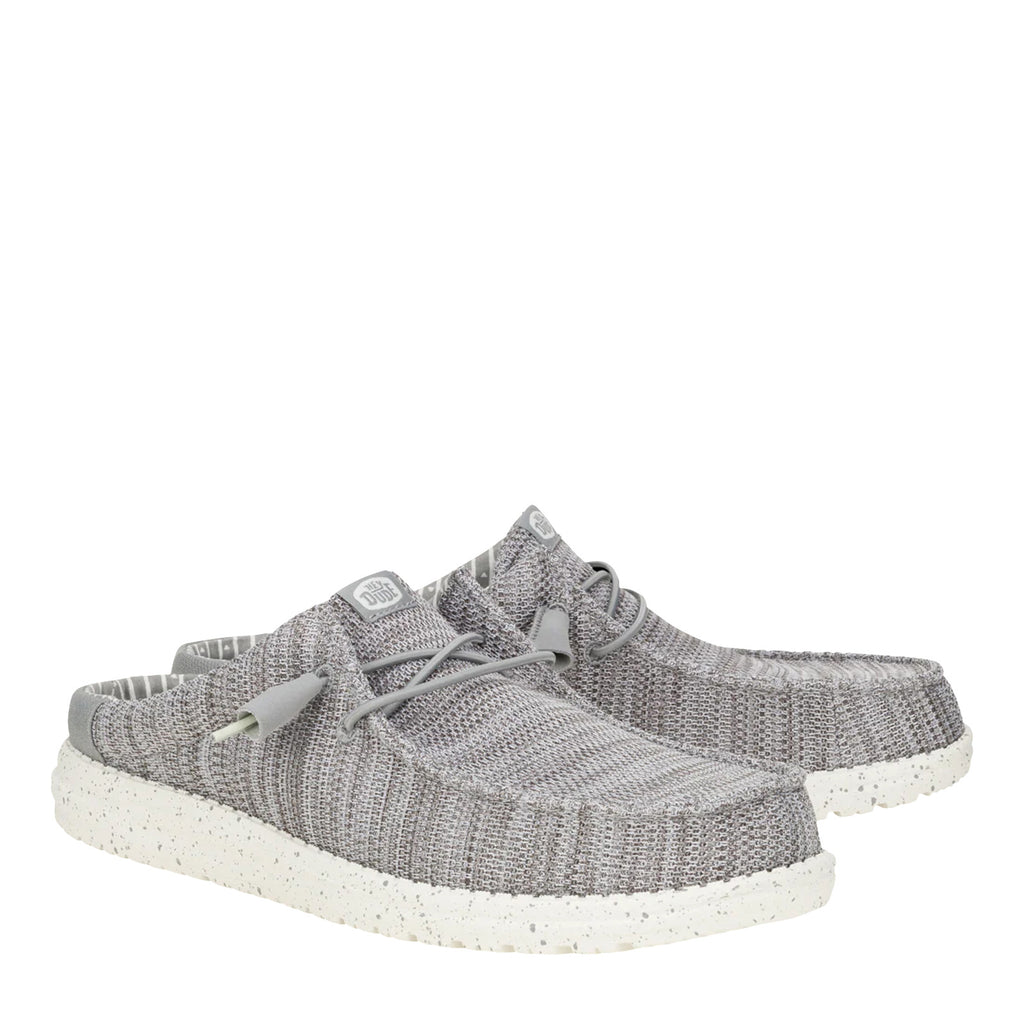 Men's Hey Dude Wally Slip Stretch Sox Clog GREY STRETCH 43103-1HF