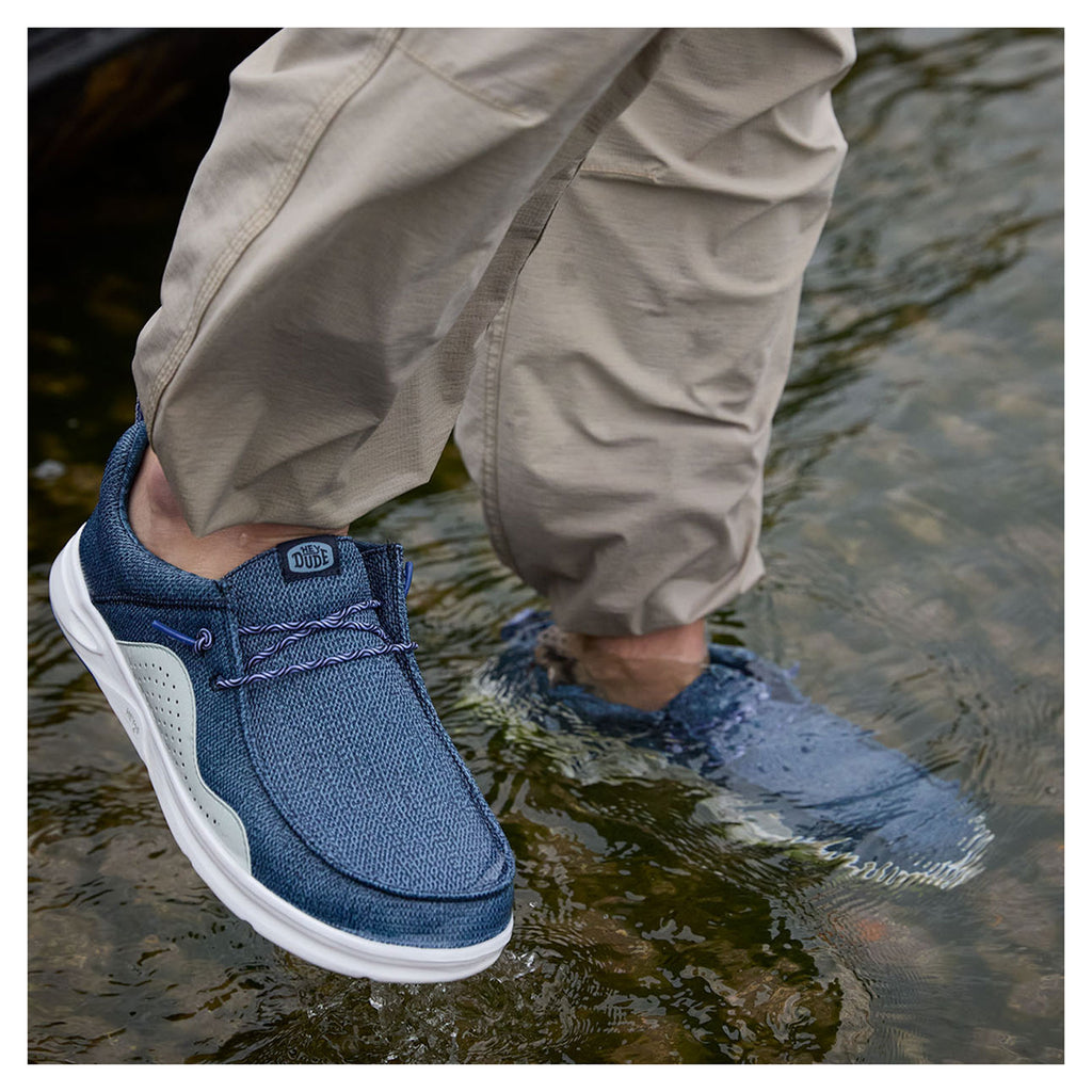 Men's Hey Dude Wally H2O Mesh Slip-On SARGASSO BLUE 43145-4VW