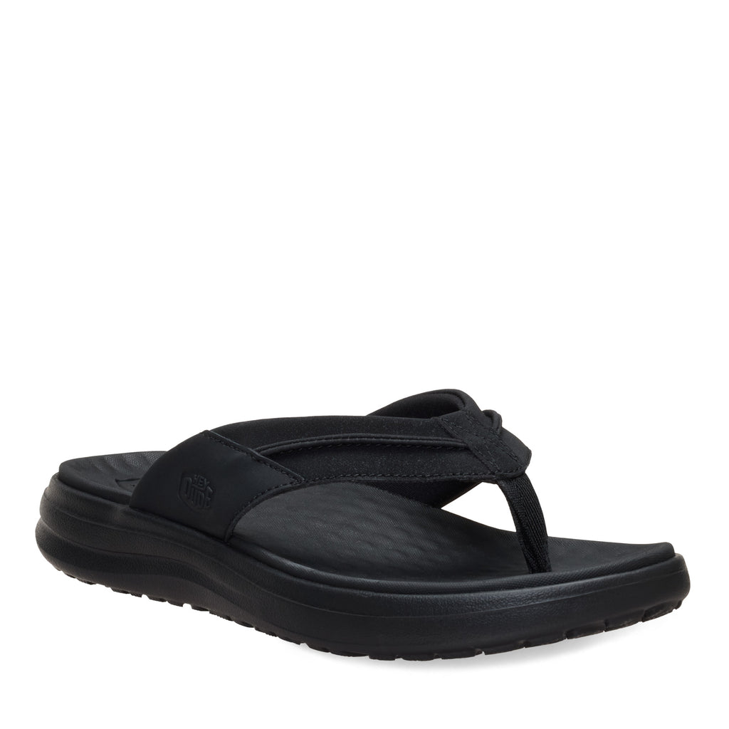 Men's Hey Dude Finn Flip Sandal BLACK 44442-001