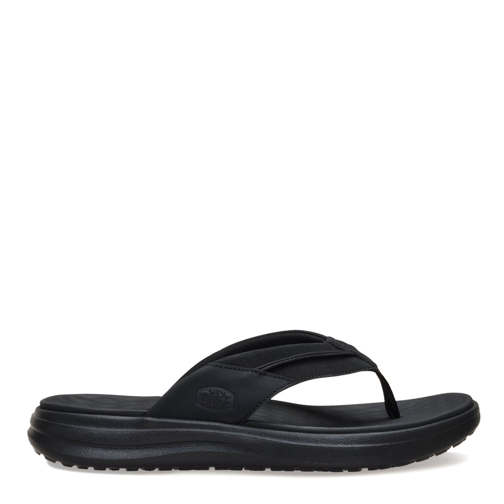 Men's Hey Dude Finn Flip Sandal BLACK 44442-001