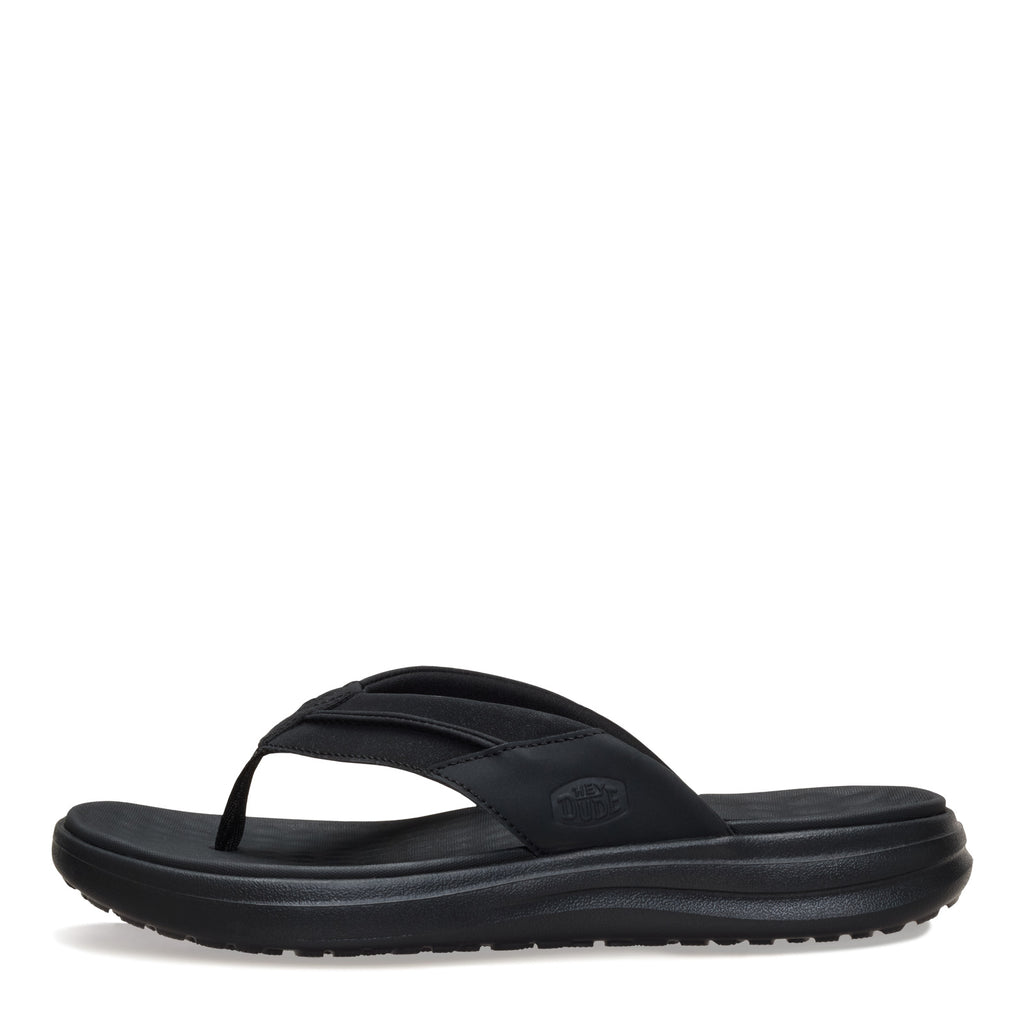 Men's Hey Dude Finn Flip Sandal BLACK 44442-001