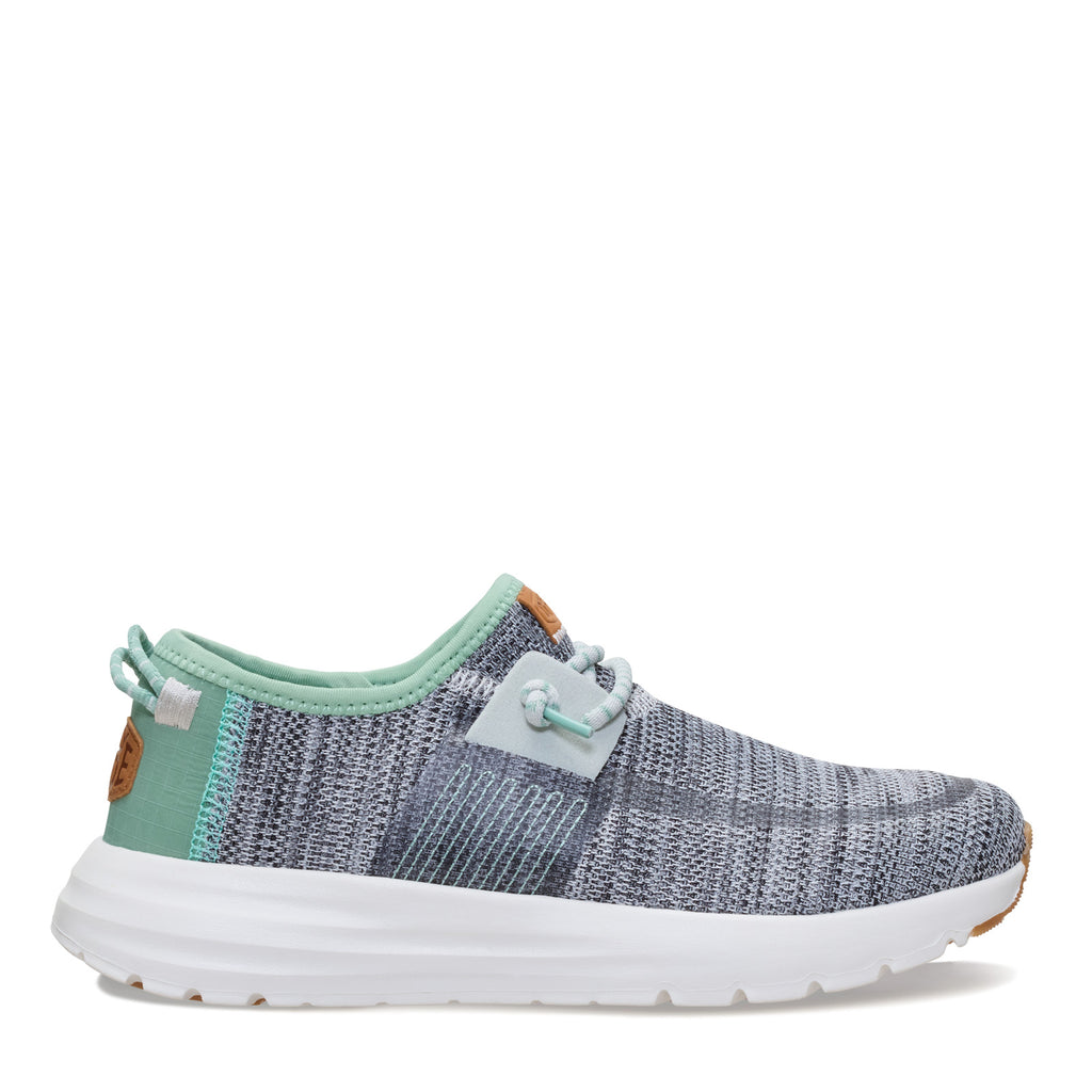Women's Hey Dude Sirocco Stretch Sox Sneaker GREY GREEN 45207-1YH