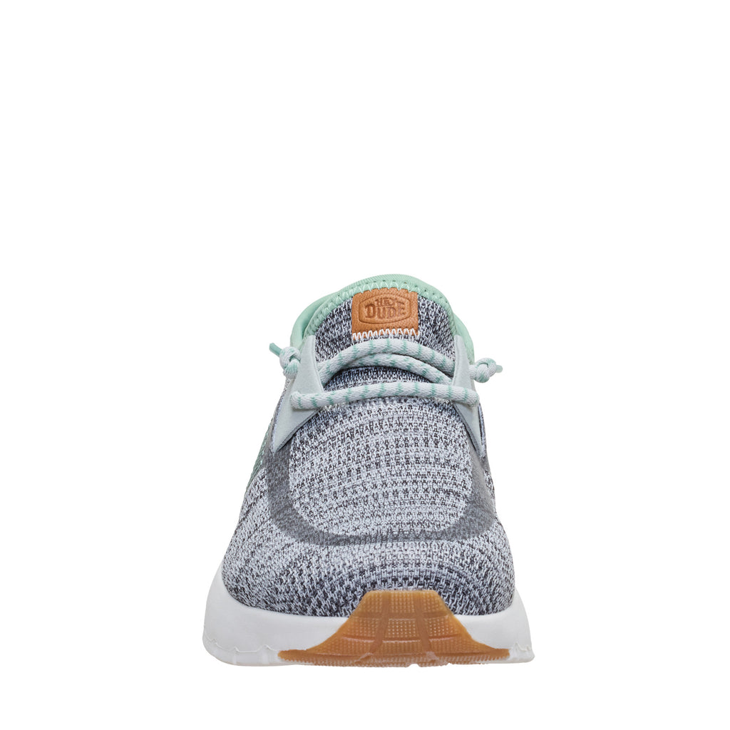 Women's Hey Dude Sirocco Stretch Sox Sneaker GREY GREEN 45207-1YH