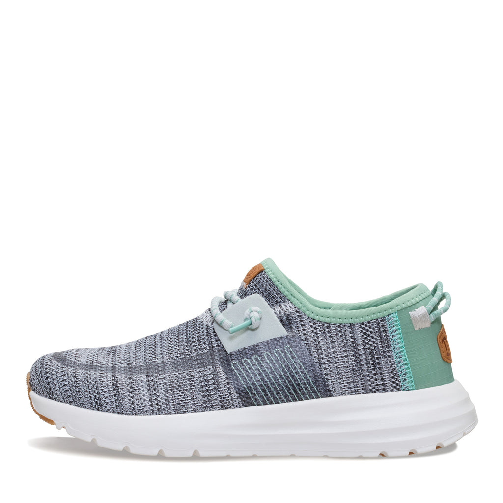 Women's Hey Dude Sirocco Stretch Sox Sneaker GREY GREEN 45207-1YH