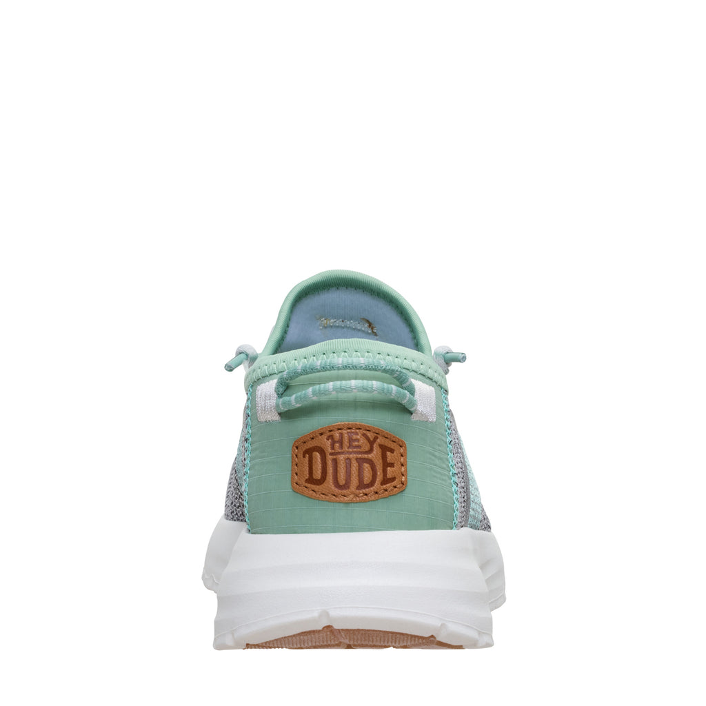Women's Hey Dude Sirocco Stretch Sox Sneaker GREY GREEN 45207-1YH