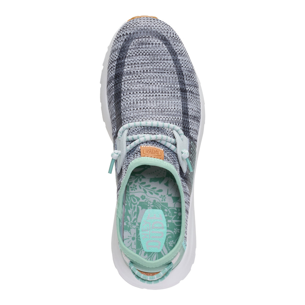 Women's Hey Dude Sirocco Stretch Sox Sneaker GREY GREEN 45207-1YH