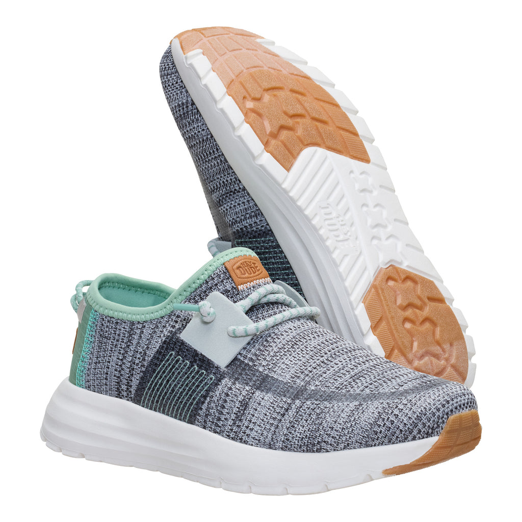 Women's Hey Dude Sirocco Stretch Sox Sneaker GREY GREEN 45207-1YH
