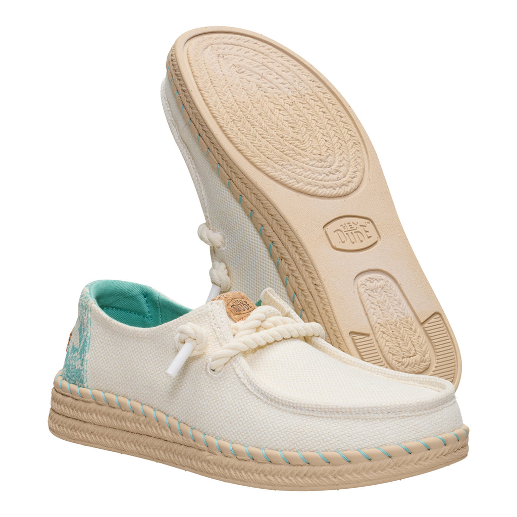 Women's Hey Dude Wendy Espadrille Slip-On HIBISCUS EGRET 45237-0NI