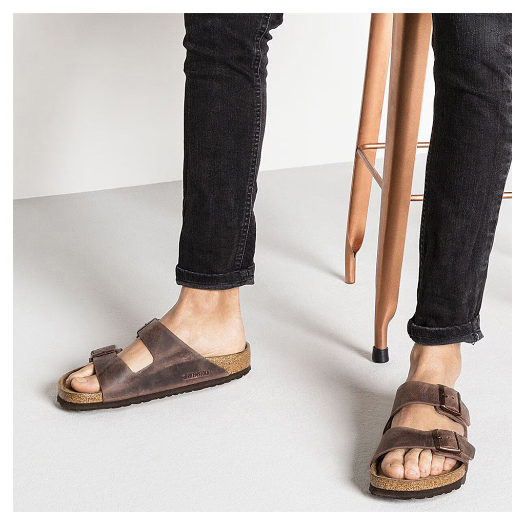 Women's Birkenstock Arizona Soft Footbed Sandal - Narrow Fit HABANA BROWN 452763 N