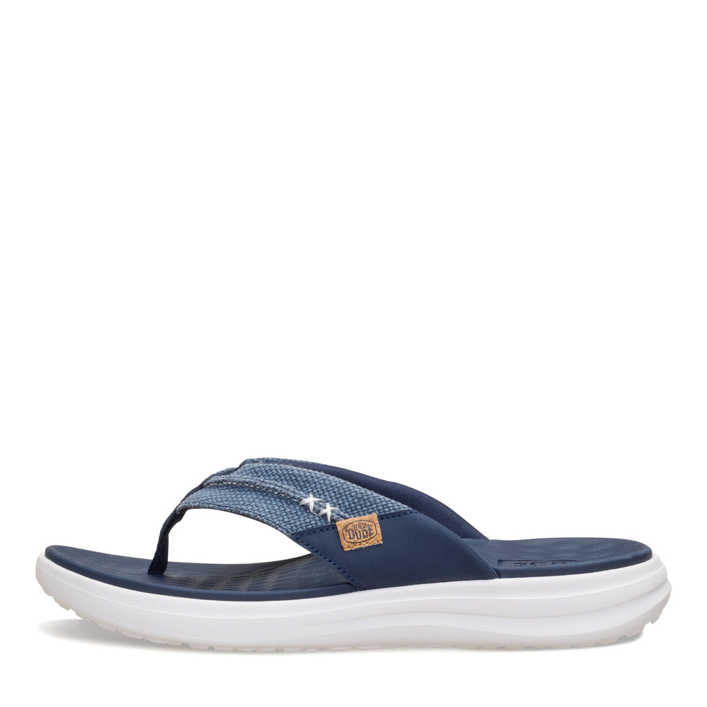Men's Hey Dude Finn Flip Sandal NAVY BRAIDED 45424-410