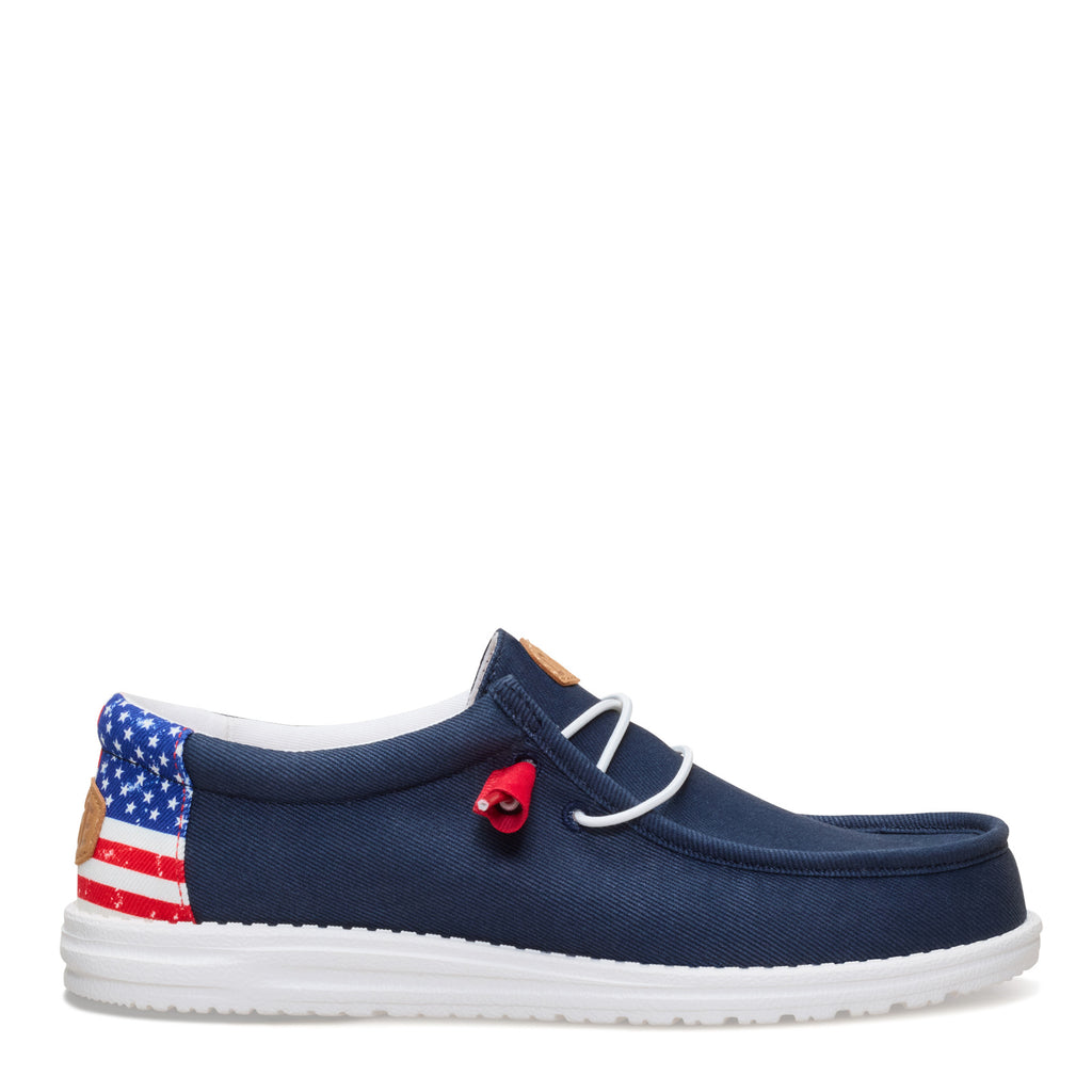 Men's Hey Dude Wally Americana Slip-On NAVY AMERICANA II 45425-4UX