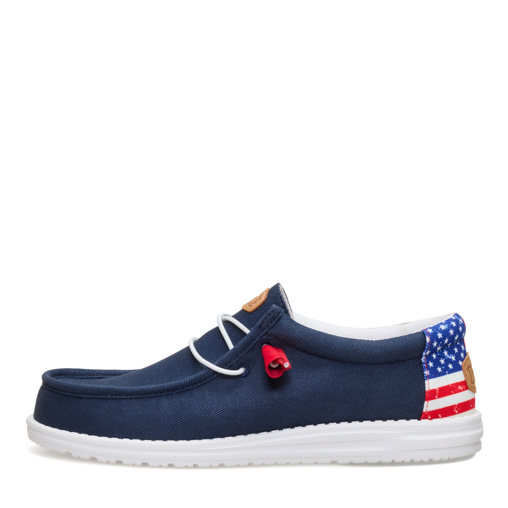 Men's Hey Dude Wally Americana Slip-On NAVY AMERICANA II 45425-4UX