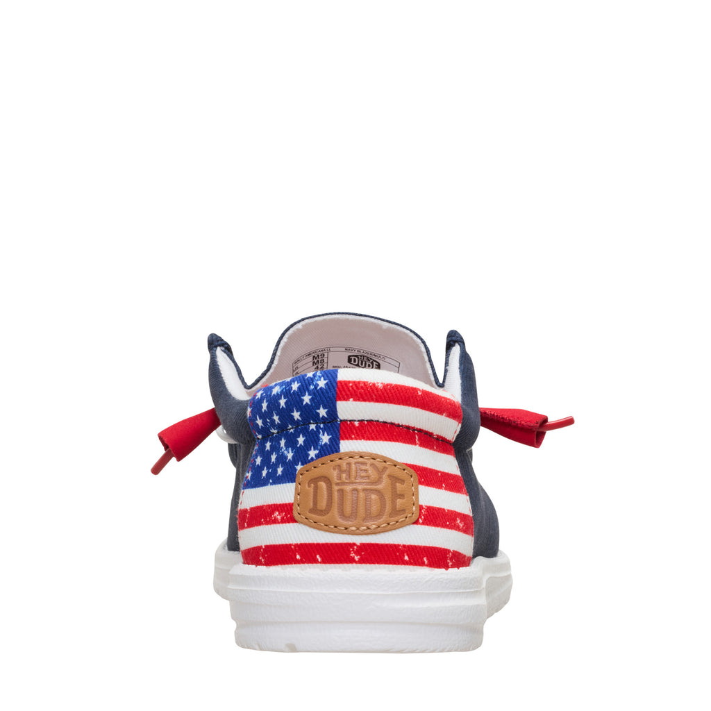 Men's Hey Dude Wally Americana Slip-On NAVY AMERICANA II 45425-4UX