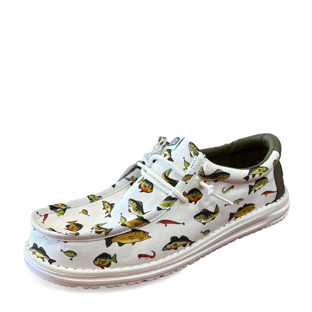 Men's Hey Dude Wally Freshwater Fish Slip-On BEIGE FISH 45725-0NI