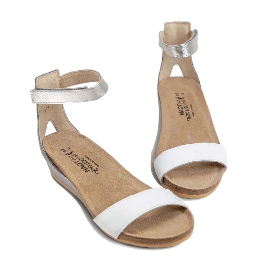 Women's Naot Pixie Sandal WHITE SILVER 5016-W4Q