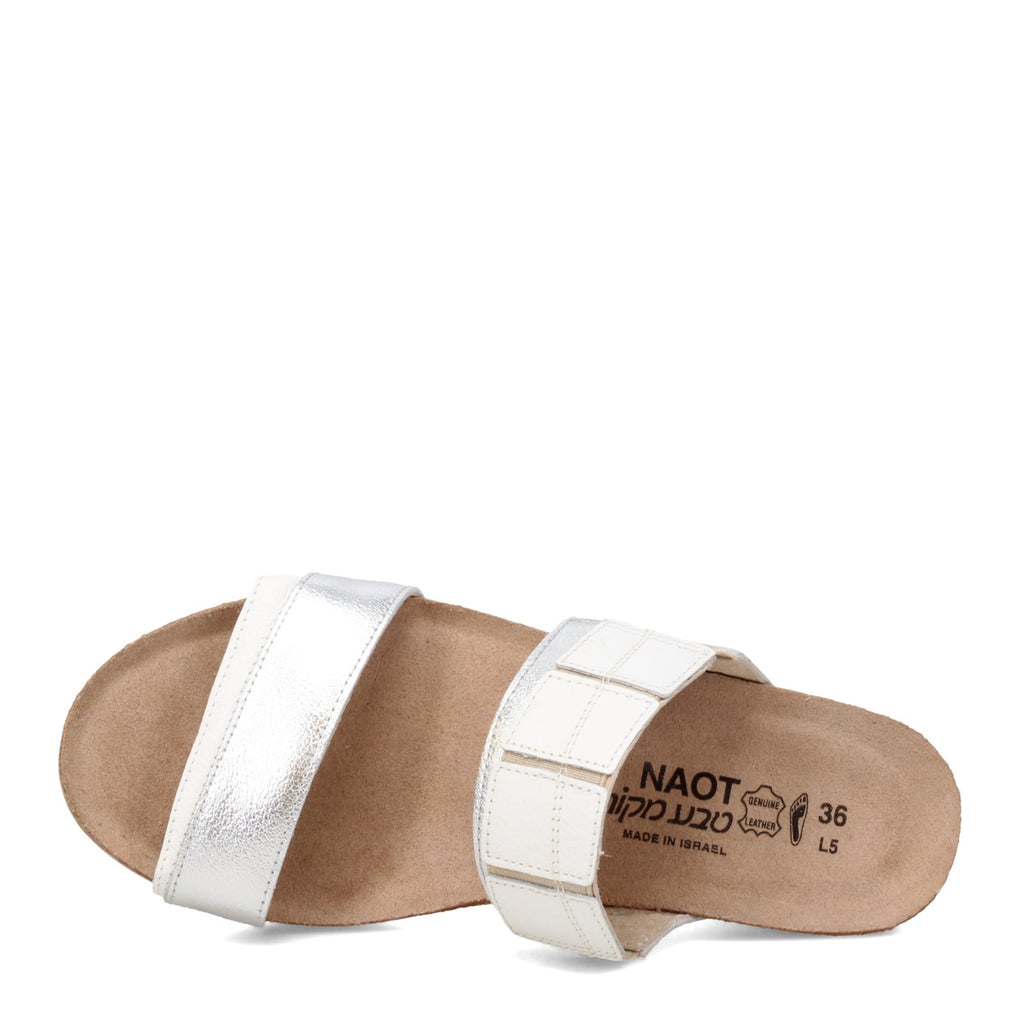 Women's Naot Royalty Sandal WHITE / SILVER 5051-WFT