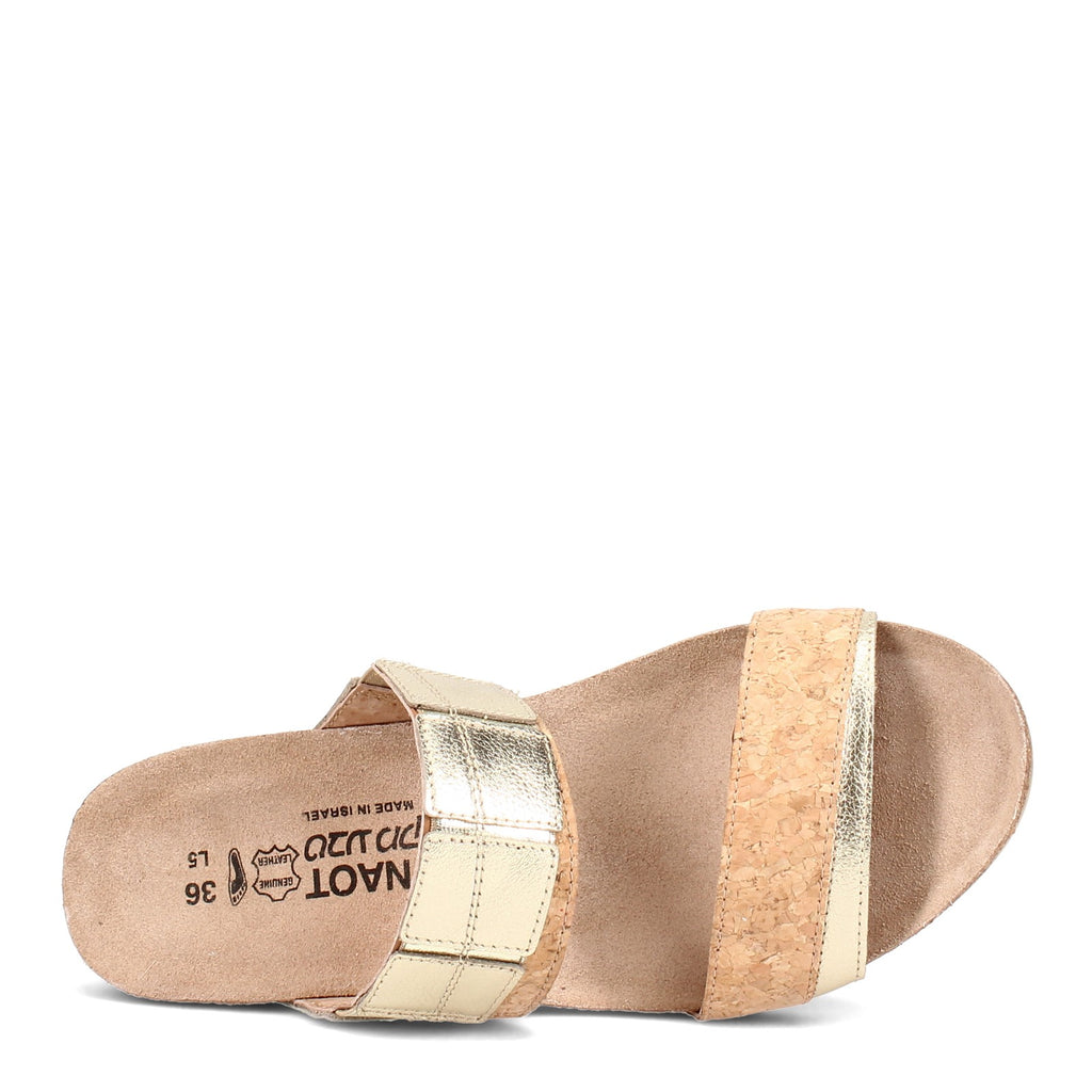 Women's Naot Royalty Sandal CORK GOLD 5051-YE1
