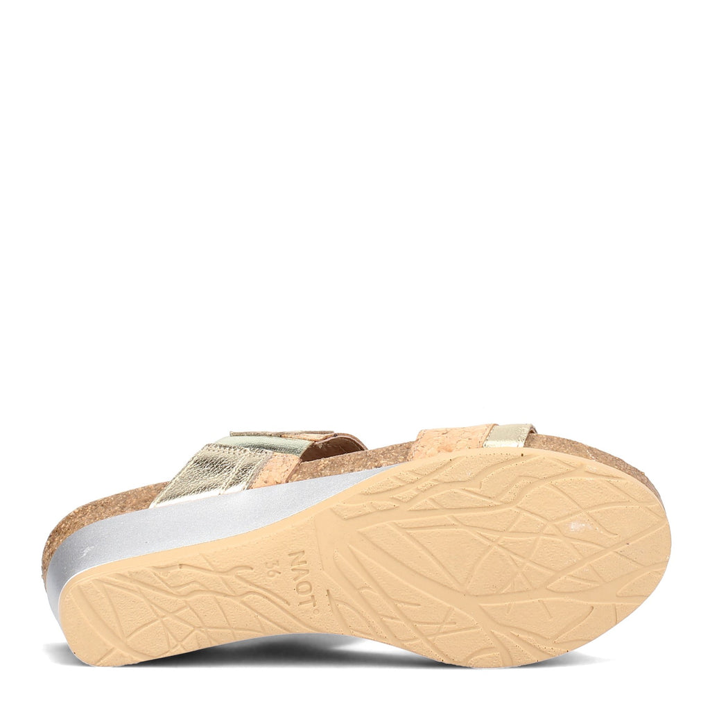 Women's Naot Royalty Sandal CORK GOLD 5051-YE1
