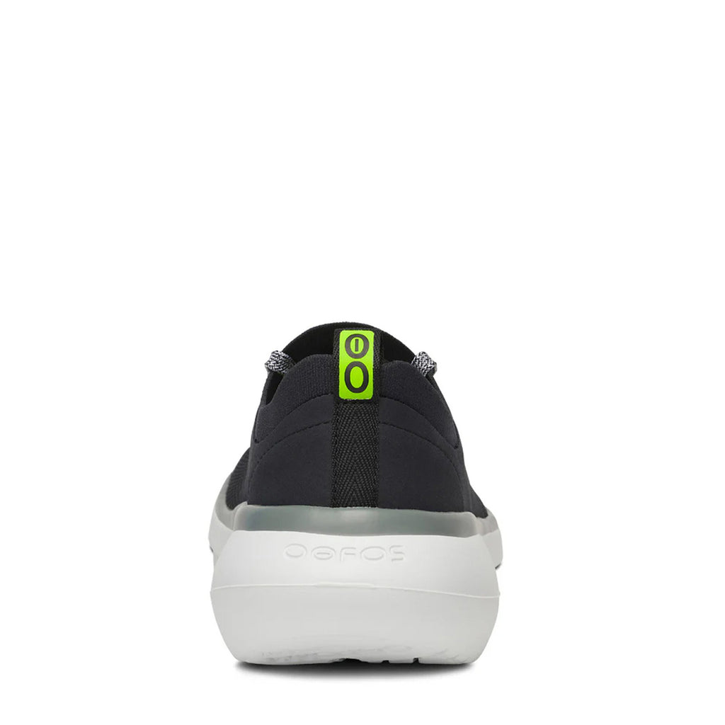 Women's OOfos OOmy Stride Sneaker BLACK  WHITE 5077-WHITEBLACK