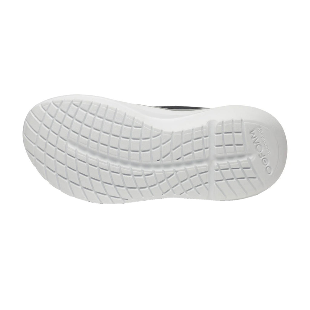 Women's OOfos OOmy Stride Sneaker BLACK  WHITE 5077-WHITEBLACK