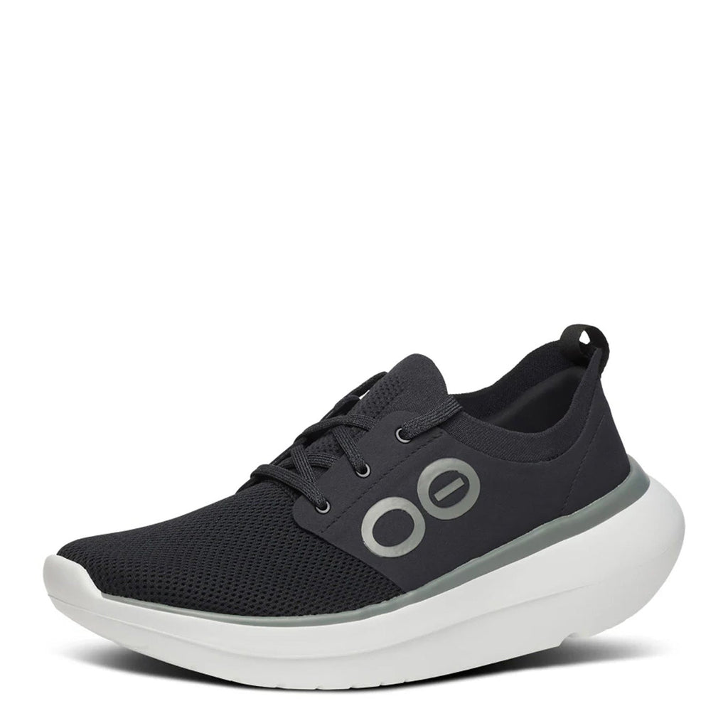Men's OOfos OOmy Stride Sneaker BLACK  WHITE 5087-WHITEBLACK