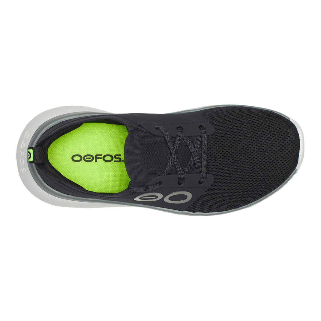 Men's OOfos OOmy Stride Sneaker BLACK  WHITE 5087-WHITEBLACK