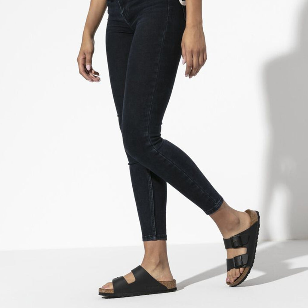 Women's Birkenstock Arizona Birko-Flor Sandals - Narrow Fit BLACK BIRKO-FLOR 51793 N