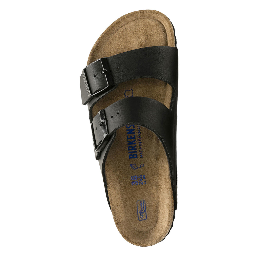 Men's Birkenstock Arizona Soft Footbed Birko Flor Sandal - Regular Fit BLACK BIRKOFLOR 551251 R
