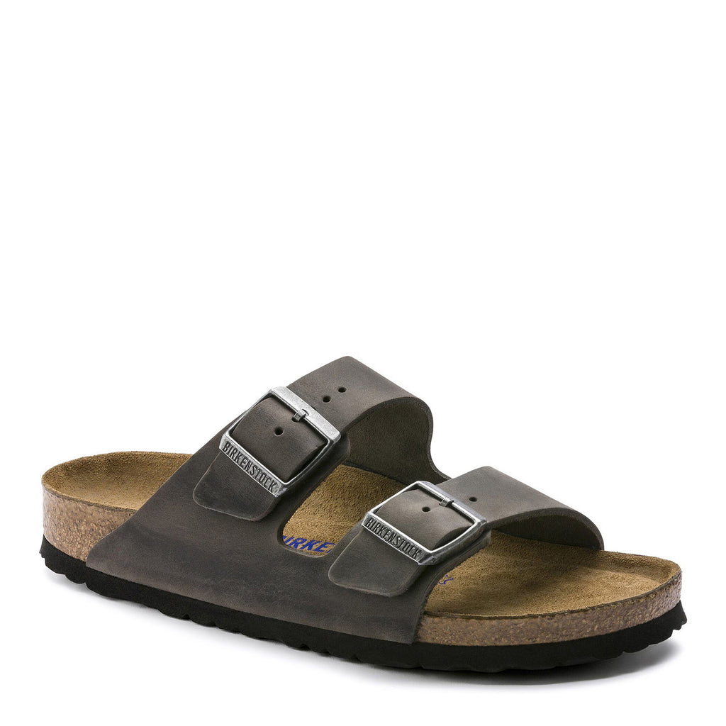 Women's Birkenstock Arizona Soft Footbed Sandal - Regular Fit IRON GREY 552801 R