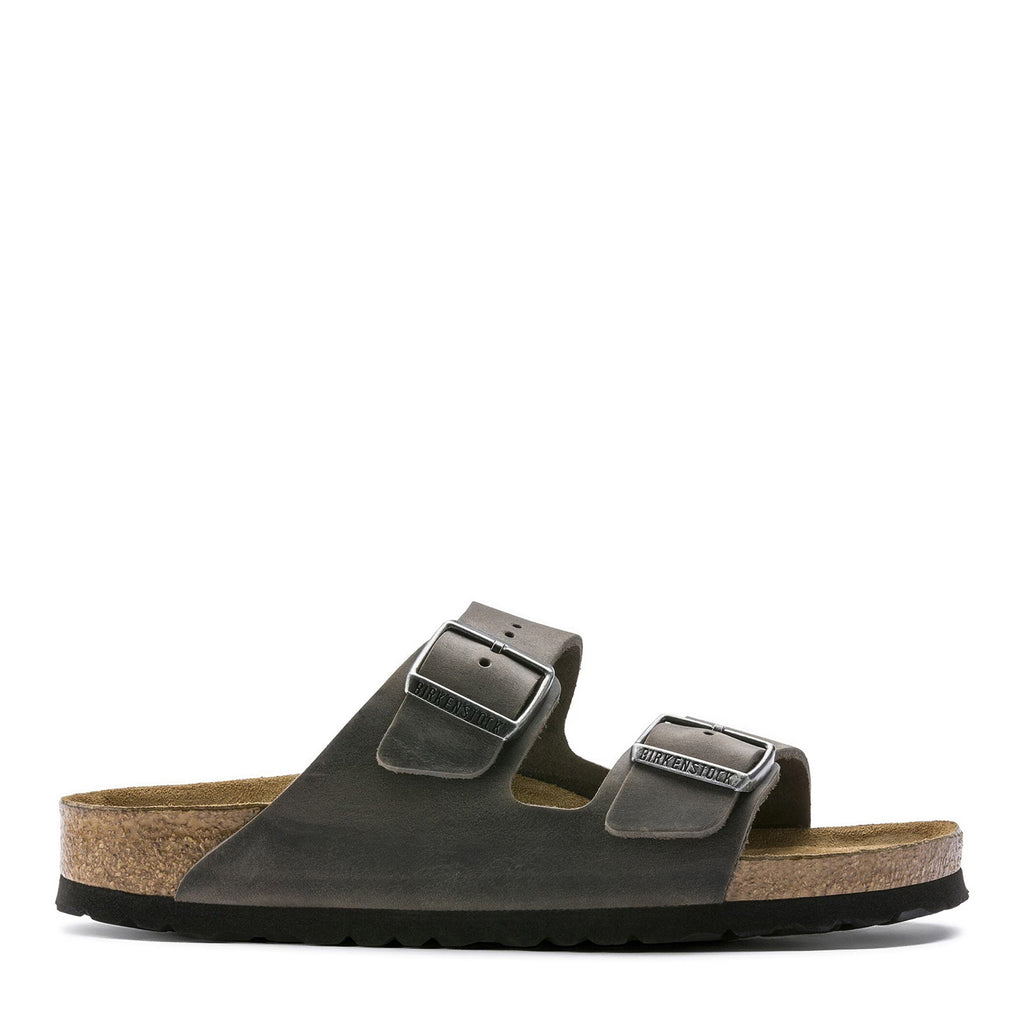 Women's Birkenstock Arizona Soft Footbed Sandal - Regular Fit IRON GREY 552801 R