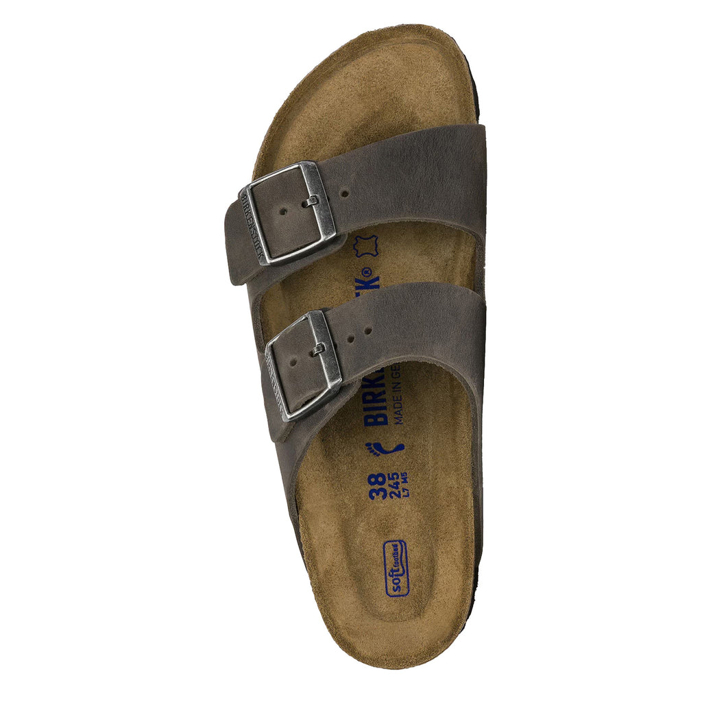 Women's Birkenstock Arizona Soft Footbed Sandal - Regular Fit IRON GREY 552801 R