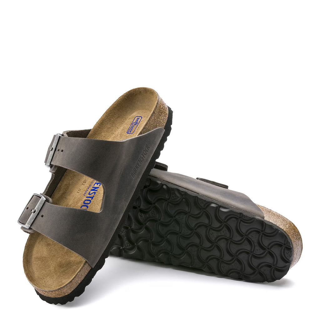 Women's Birkenstock Arizona Soft Footbed Sandal - Regular Fit IRON GREY 552801 R
