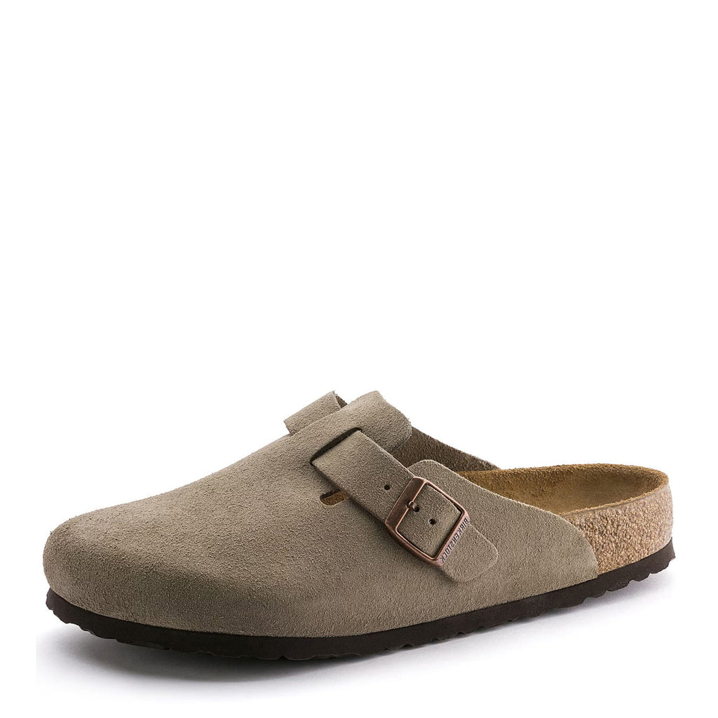 Men's Birkenstock Boston Soft Footbed Clog - Regular Fit TAUPE SUEDE 560771 R