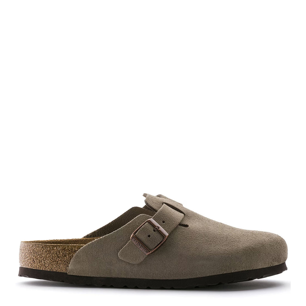 Men's Birkenstock Boston Soft Footbed Clog - Regular Fit TAUPE SUEDE 560771 R