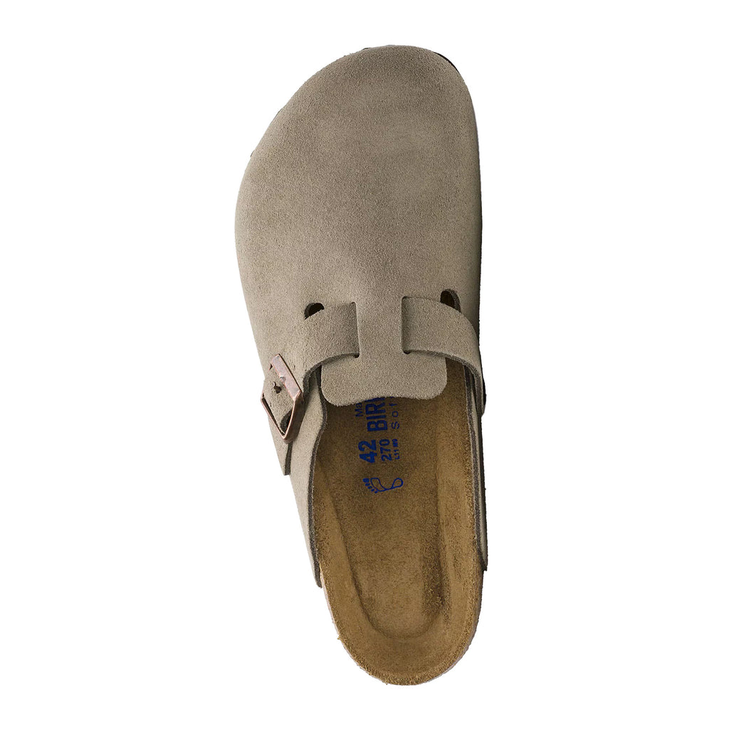 Men's Birkenstock Boston Soft Footbed Clog - Regular Fit TAUPE SUEDE 560771 R